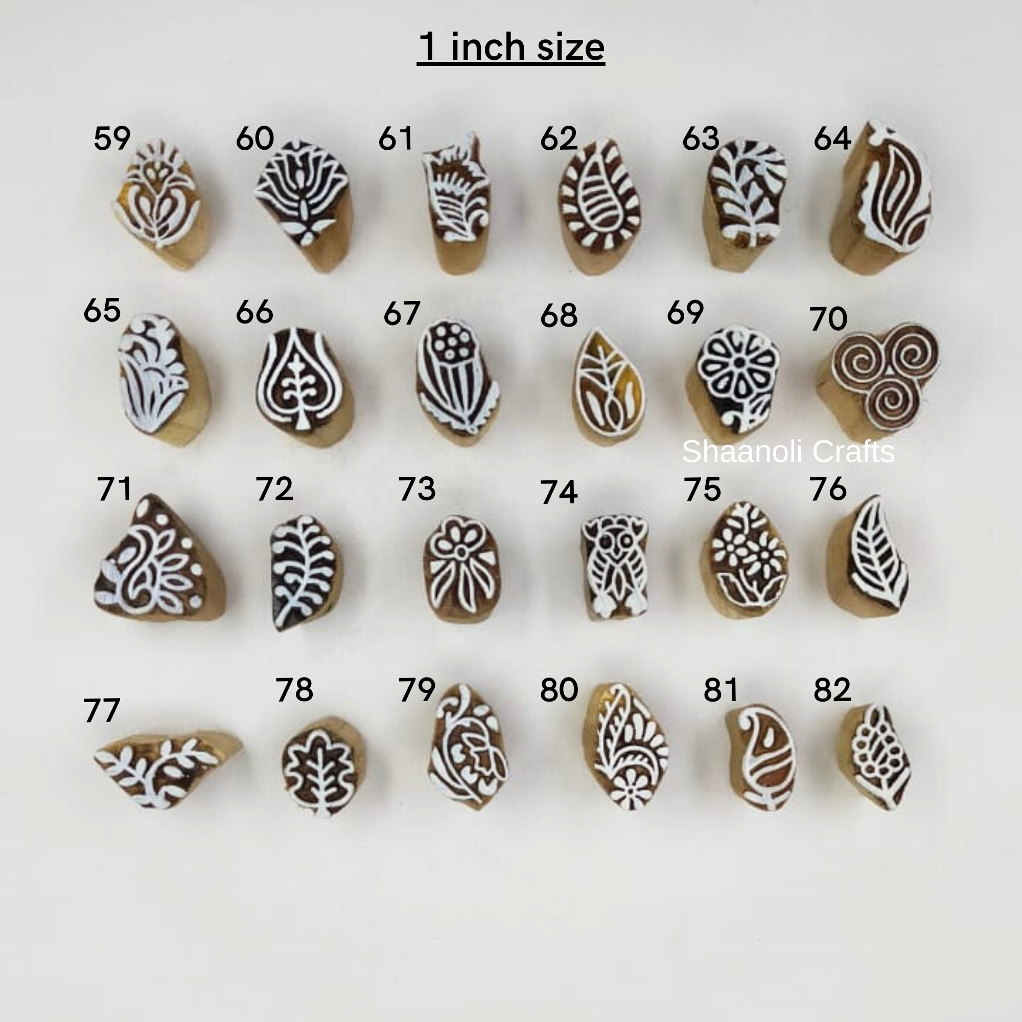 Handmade Wooden Blocks Printing Henna Craft Paper Stamp Printing Block Wood Carved Stamps Wooden Textile Mini Printing Blocks