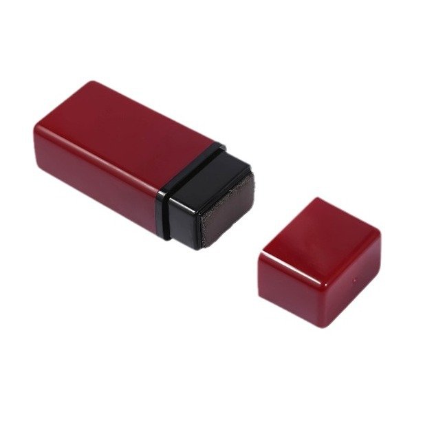 Hot sale 17x9mm red case flash pocket rubber stamp custom office made stamp customizable with 7mm thick pad