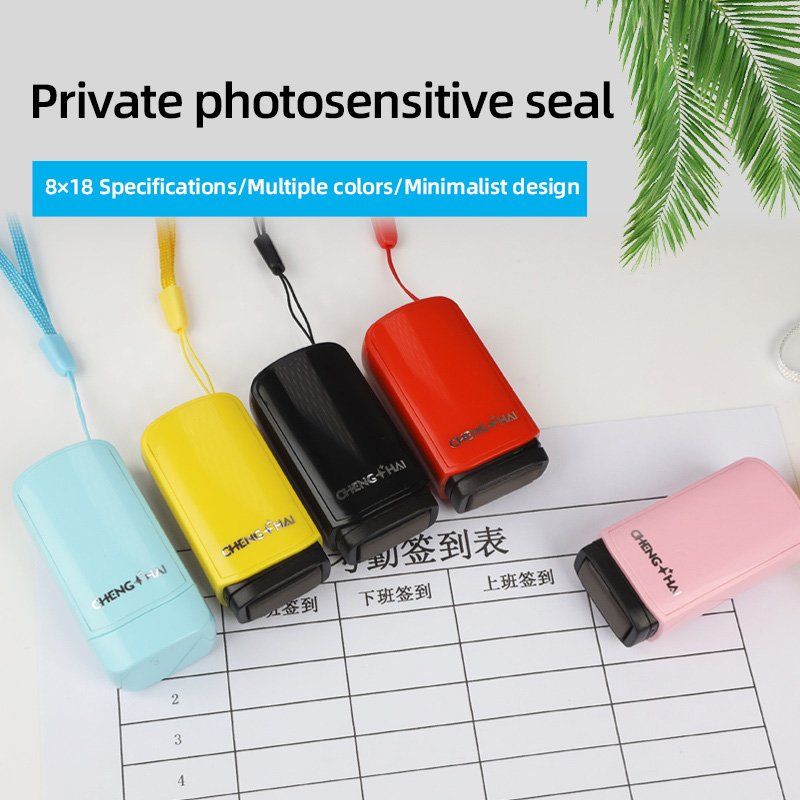 Self-Inking Flash Clear Stamp 8*18MM Imprint Size Rubber Ink Plastic Material for Office Use
