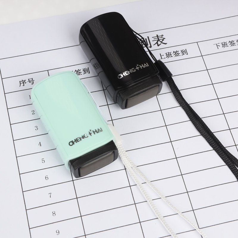 Self-Inking Flash Clear Stamp 8*18MM Imprint Size Rubber Ink Plastic Material for Office Use