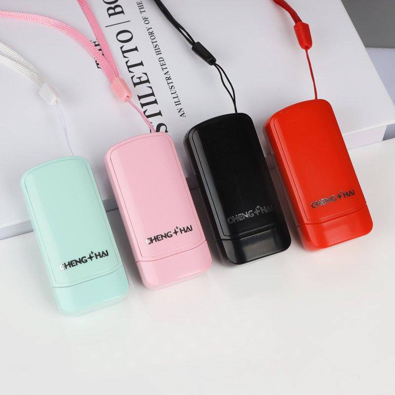 Self-Inking Flash Clear Stamp 8*18MM Imprint Size Rubber Ink Plastic Material for Office Use