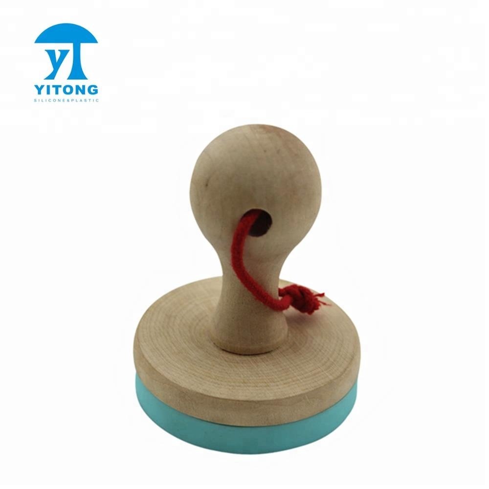 Custom Silicone Cookie Stamp With wooden handle,Durable Heat Resistant Handmade Biscuit Baking tool