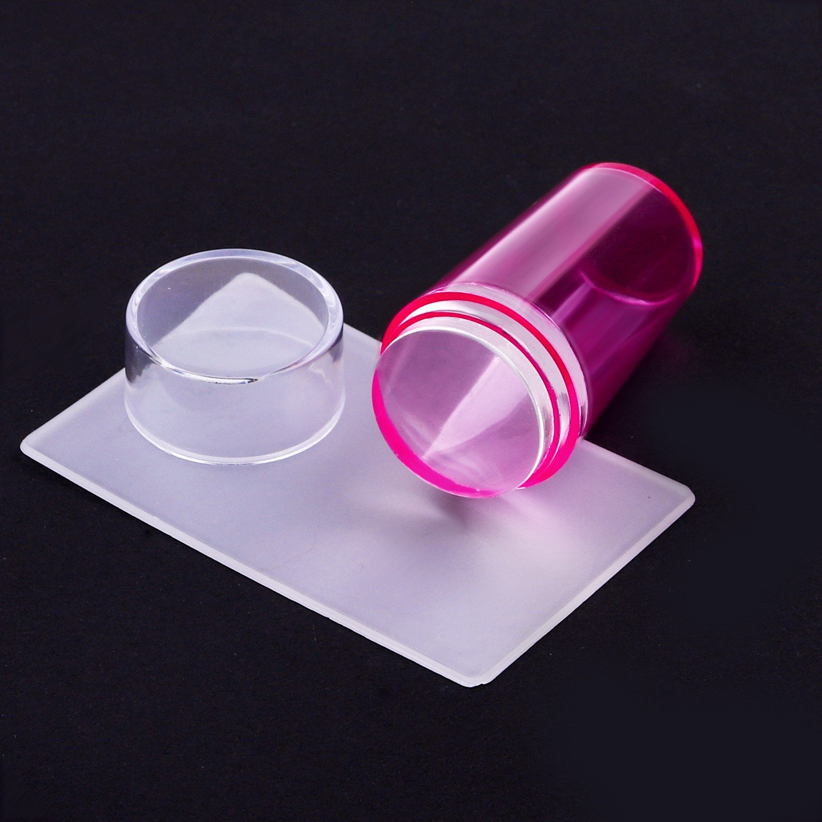 Hot Sale New Transparent Silicone Nail Art Stamper Scraper Premium Stamp Stamping Tools