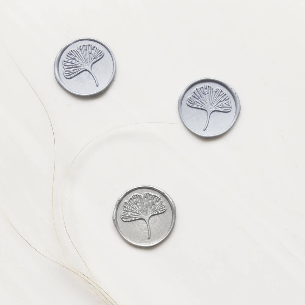 Ginkgo Leaf Wax Seal Sticker for Envelope Wedding Party Invitation