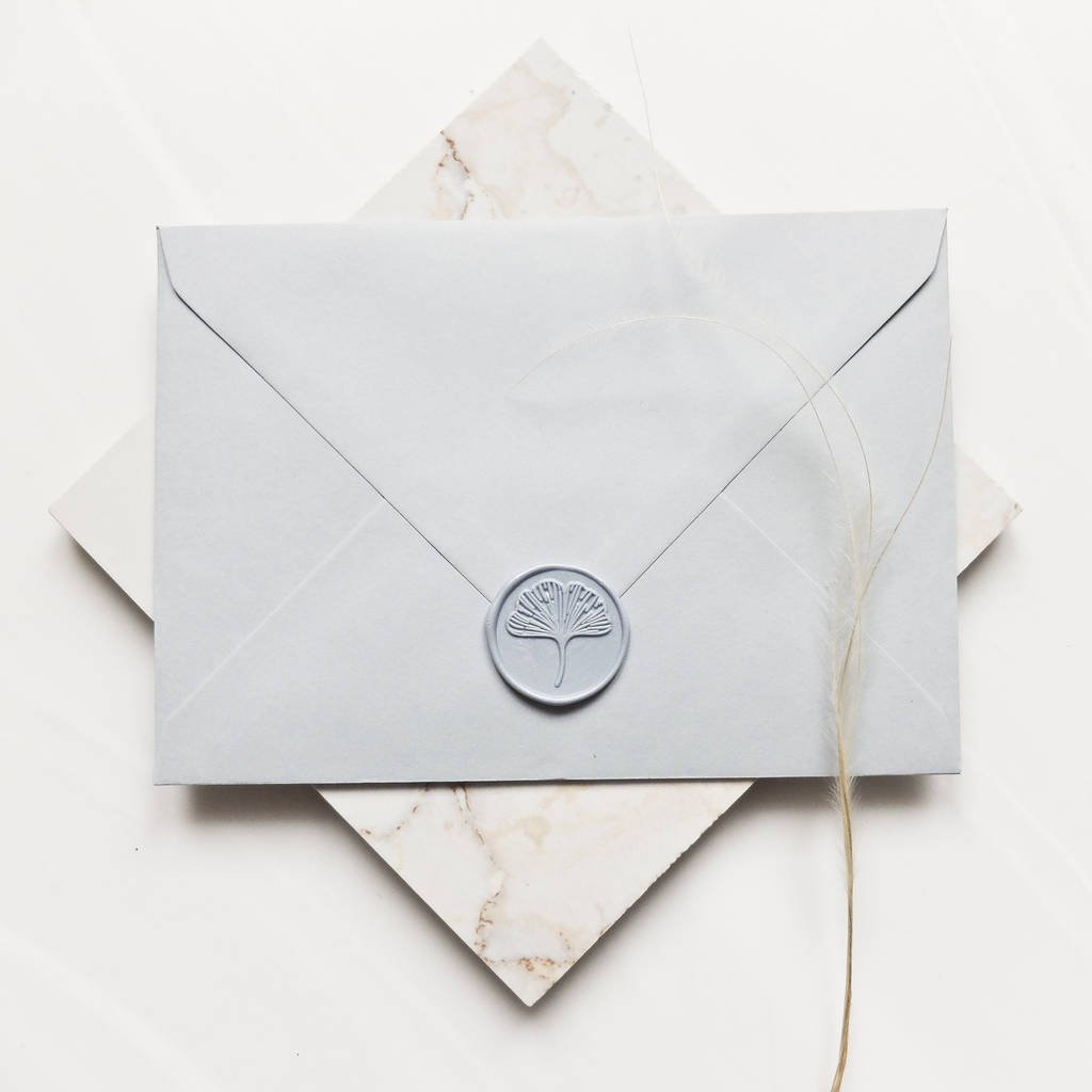 Ginkgo Leaf Wax Seal Sticker for Envelope Wedding Party Invitation