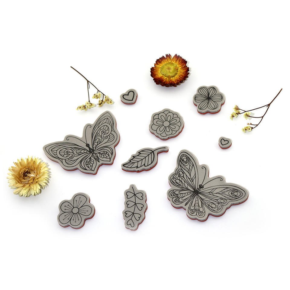 Pretty Craft photopolymer Silicone Clear Stamps Custom Seal Blocks for Card Making and Scrapbooking
