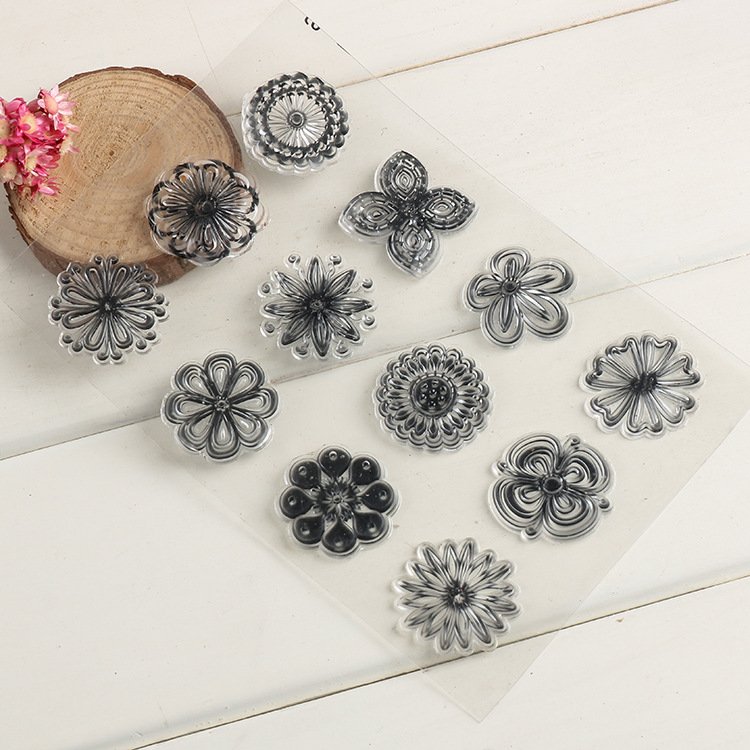 Pretty Craft photopolymer Silicone Clear Stamps Custom Seal Blocks for Card Making and Scrapbooking