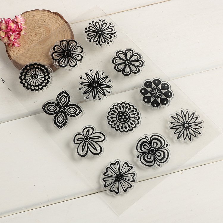 Pretty Craft photopolymer Silicone Clear Stamps Custom Seal Blocks for Card Making and Scrapbooking