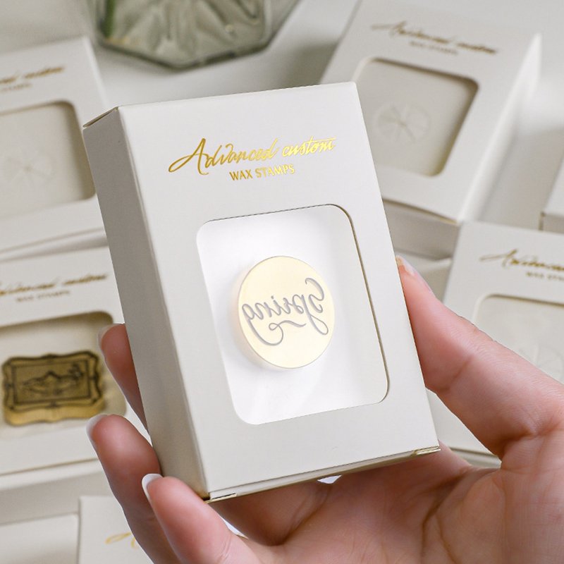 Wax Seal Stamp Packing Box High Quality Lacquered Sealing Wax Stamp Head Storage Box Gift Retail Box