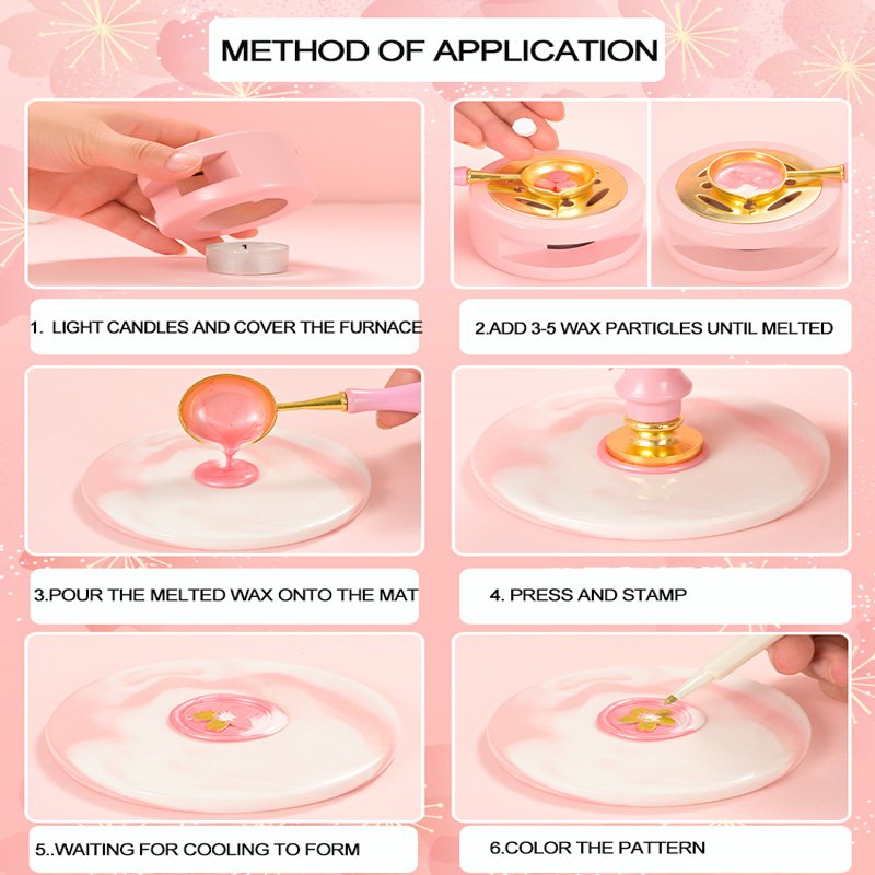Customized seal Wax Seal Stamp European Style for Envelopes Wax Seal Stamp Kit for Invitation Gift Package Greeting Card