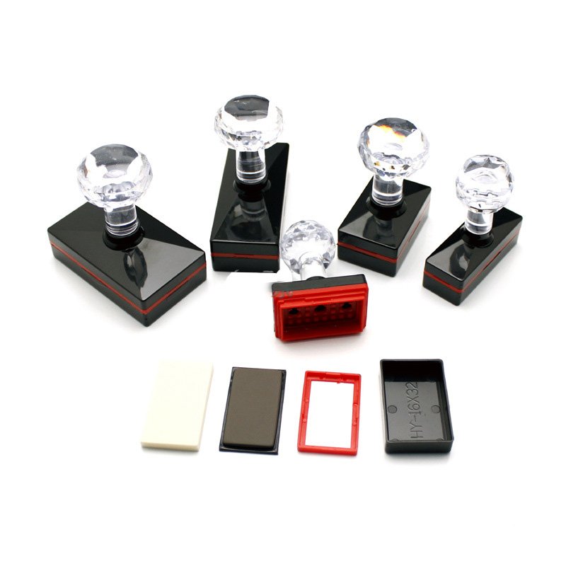 HY office blank flash stamp handle holder mount case shell material crystal photosensitive stamps