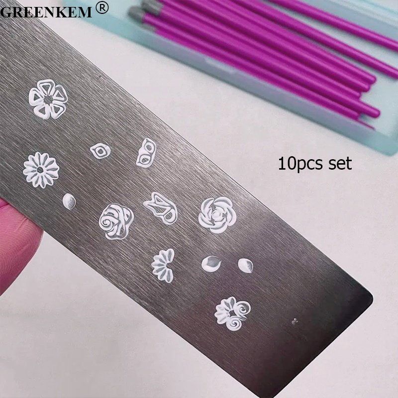 New 6pcs 10pcs 15pcs Set Nail Art Stamper Pen Silicone Metal Nail Polish Stamp Print Manicure Image Plate Tool Nail Art Stamper