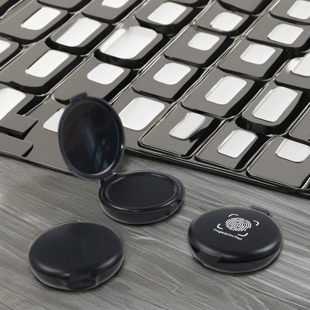round Fingerprint Office Thumb Pad Flash Stamp with Signature Ink Pad for Seal Use