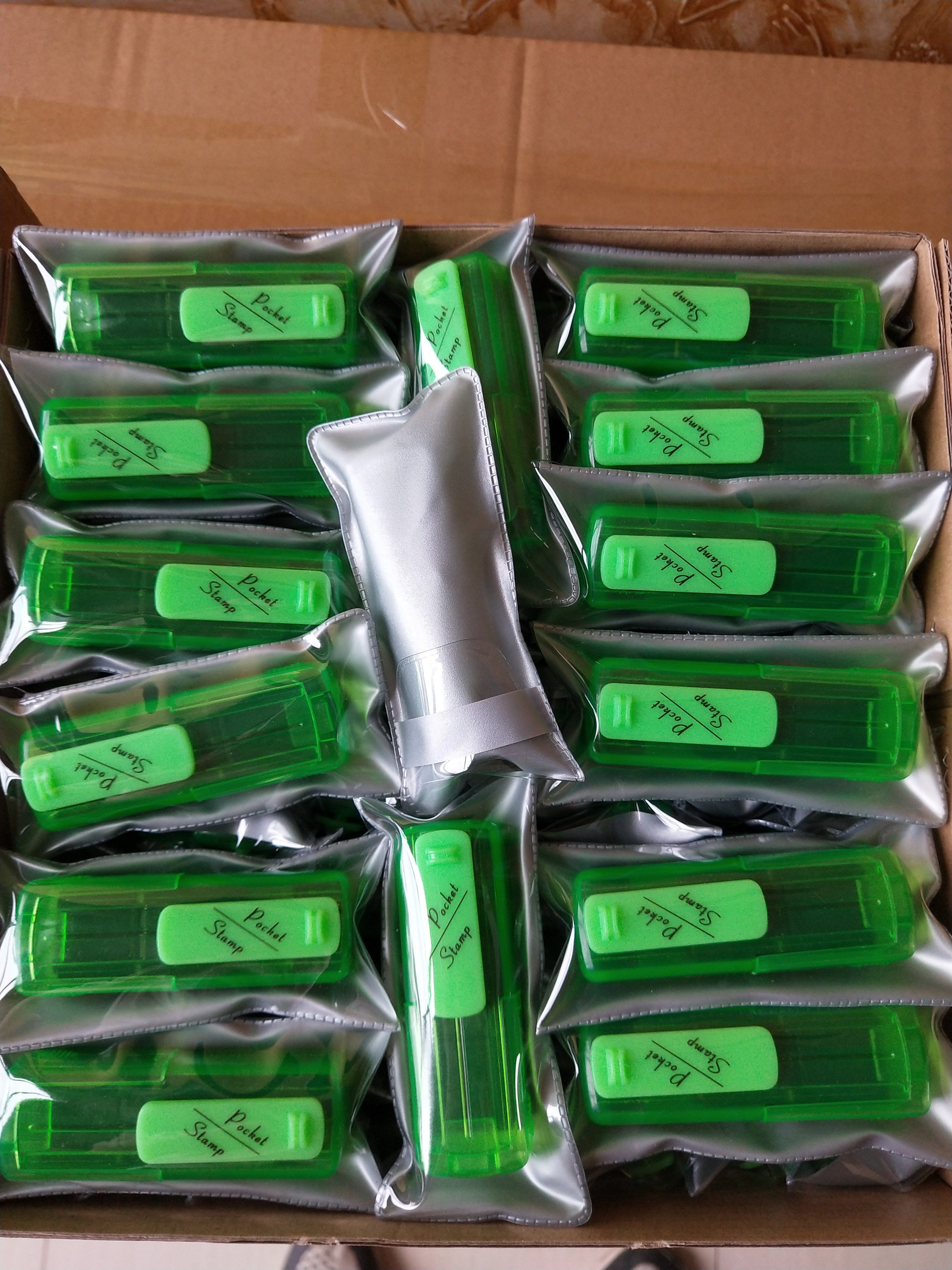 good quality office automatic flash pre-inked stamp 9511 pocket stamp 47*18mm self inking stamp