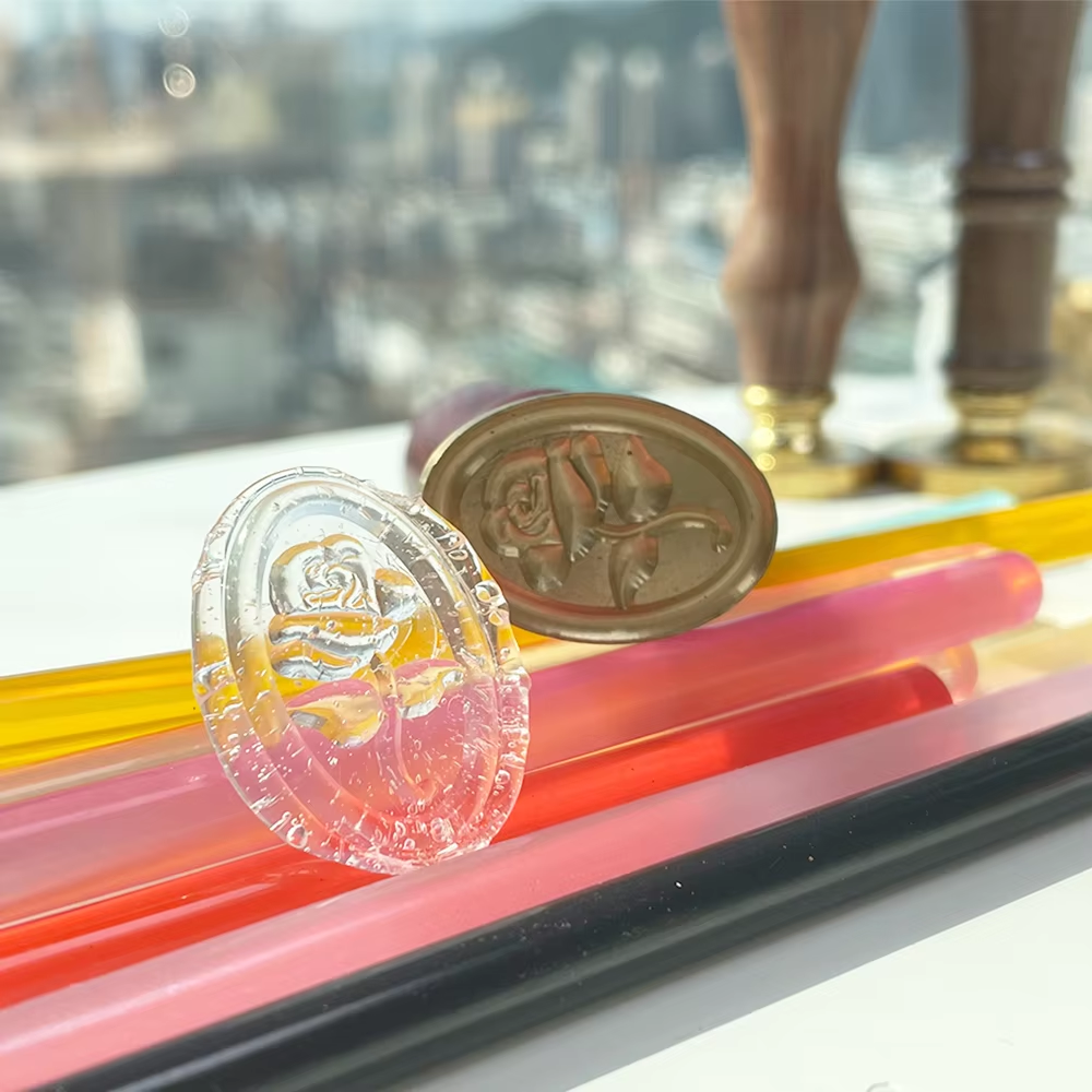 Transparent colorful plastic glue gun wax seal sticks for wax stamp sealing