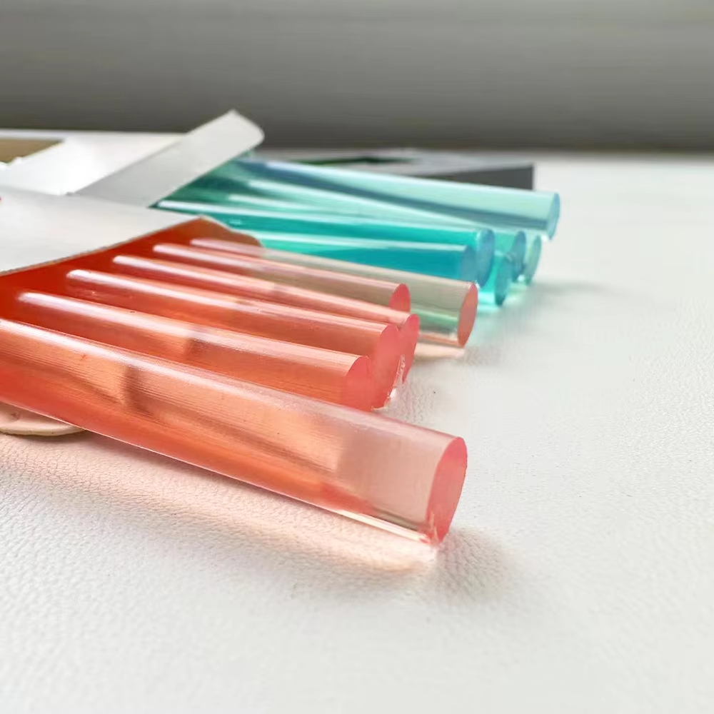 Transparent colorful plastic glue gun wax seal sticks for wax stamp sealing