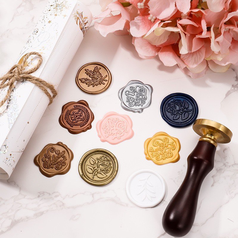 Custom Brand LOGO Wax Stamp Self Adhesive Sealing Wax Stickers For Packing Decorate