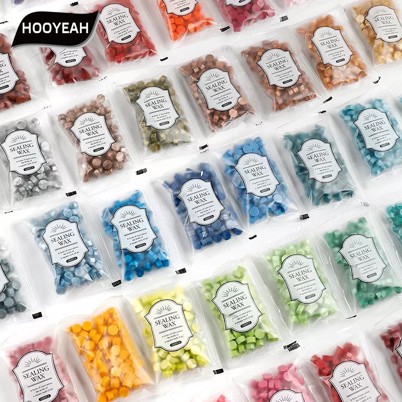 Octagonal bagged wax beads, lacquer wax, multiple colors to choose from, invitation letter embossed, manufacturer wholesale