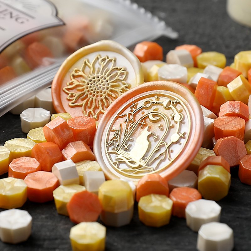 Octagonal bagged wax beads, lacquer wax, multiple colors to choose from, invitation letter embossed, manufacturer wholesale