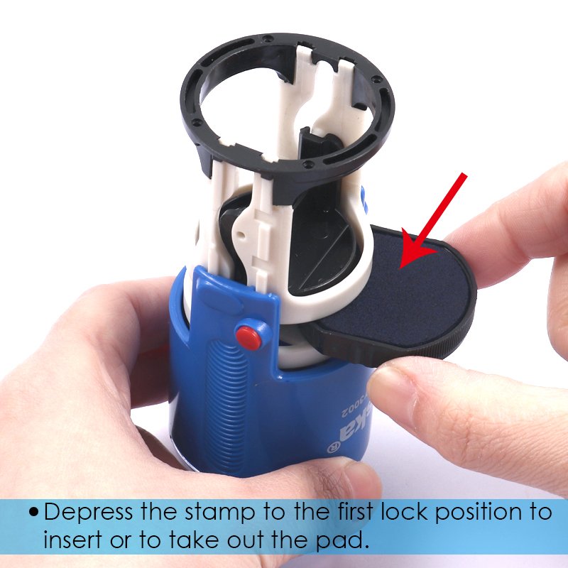 Foska Hot Sale Different Sizes Fashion Style Round Self-inking Custom Personalized Automatic Rubber Stamp For Office