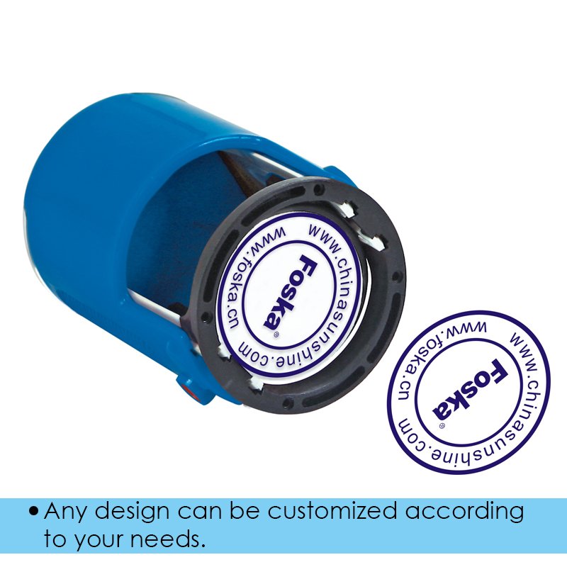 Foska Hot Sale Different Sizes Fashion Style Round Self-inking Custom Personalized Automatic Rubber Stamp For Office