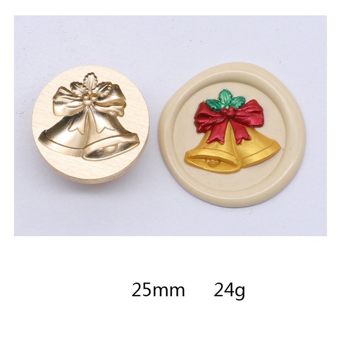 DIY Decoration 3D Embossed Irregular Shape Bear Christmas Bell Wax Seal Stamp