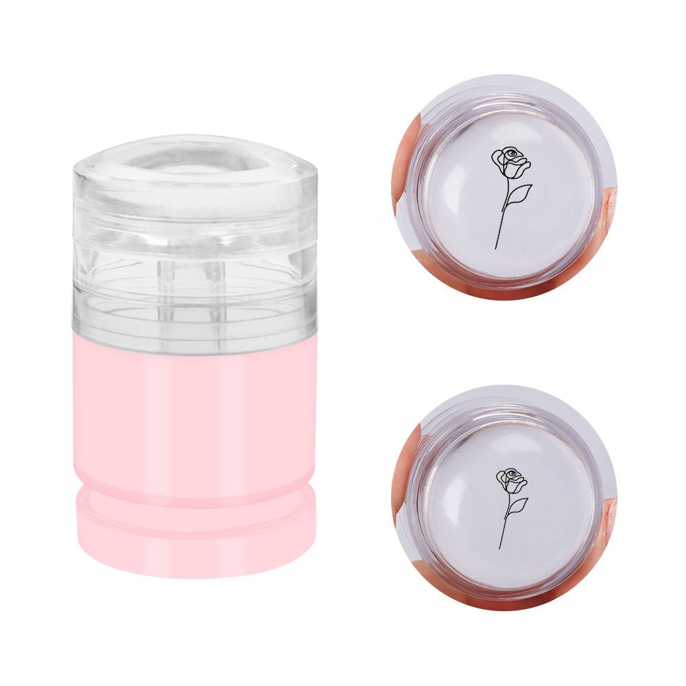 BQAN Rotatable Jelly Silicone Template Nail Plates Artistic Nail Stamper Scraper Set Pen French Nail Stamps Tool