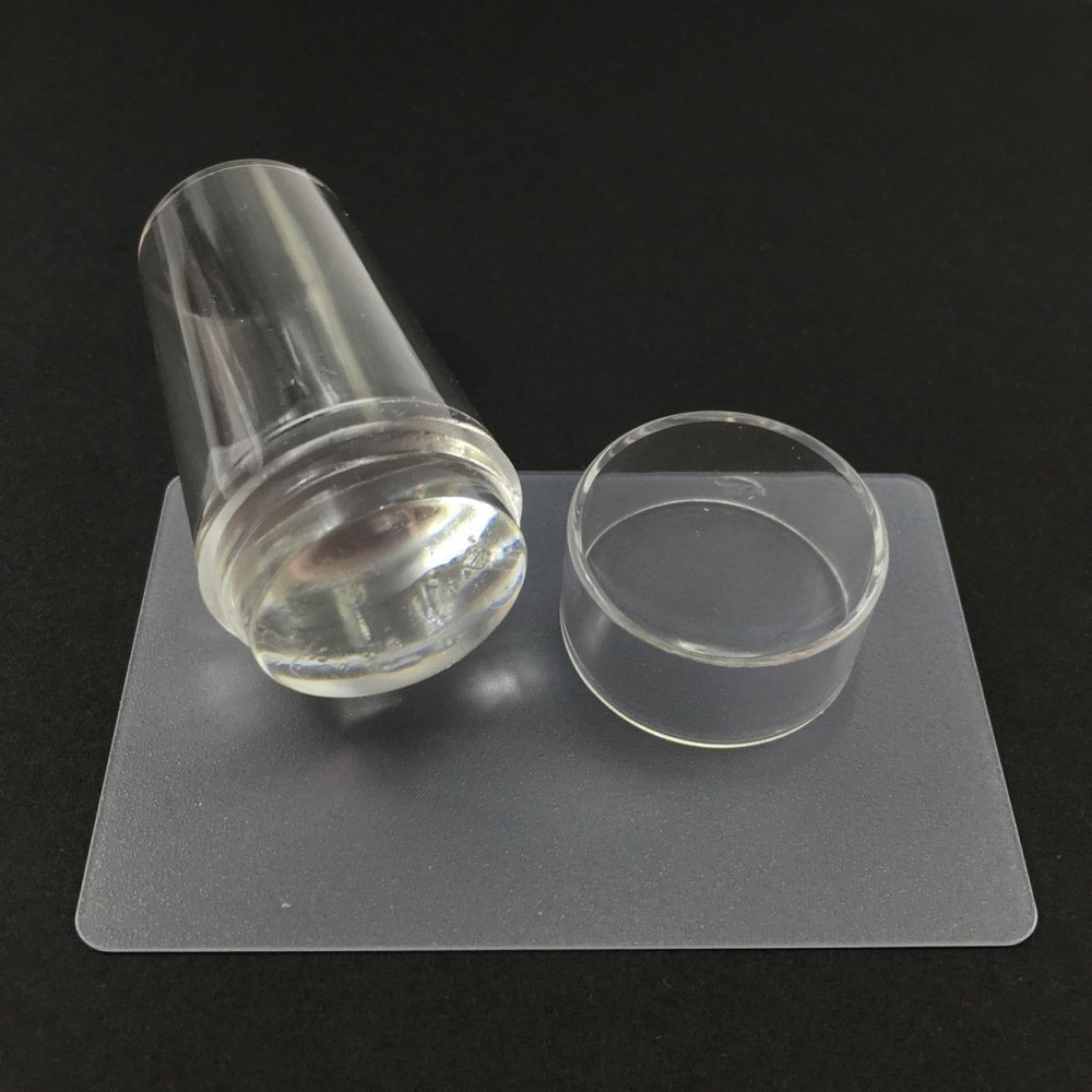 Transparent Jelly Silicone Stamper For Nail DIY Decals Print Design Clear Silicone Nail Stamper Set Plate Kit