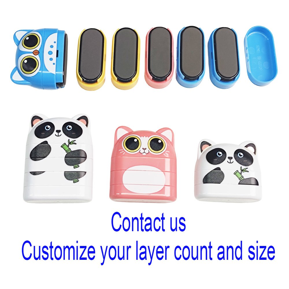New Style 2 in 1 5 in 1 Double-sided Stamp Name Stamp For Kindergarten Clothing Stamp