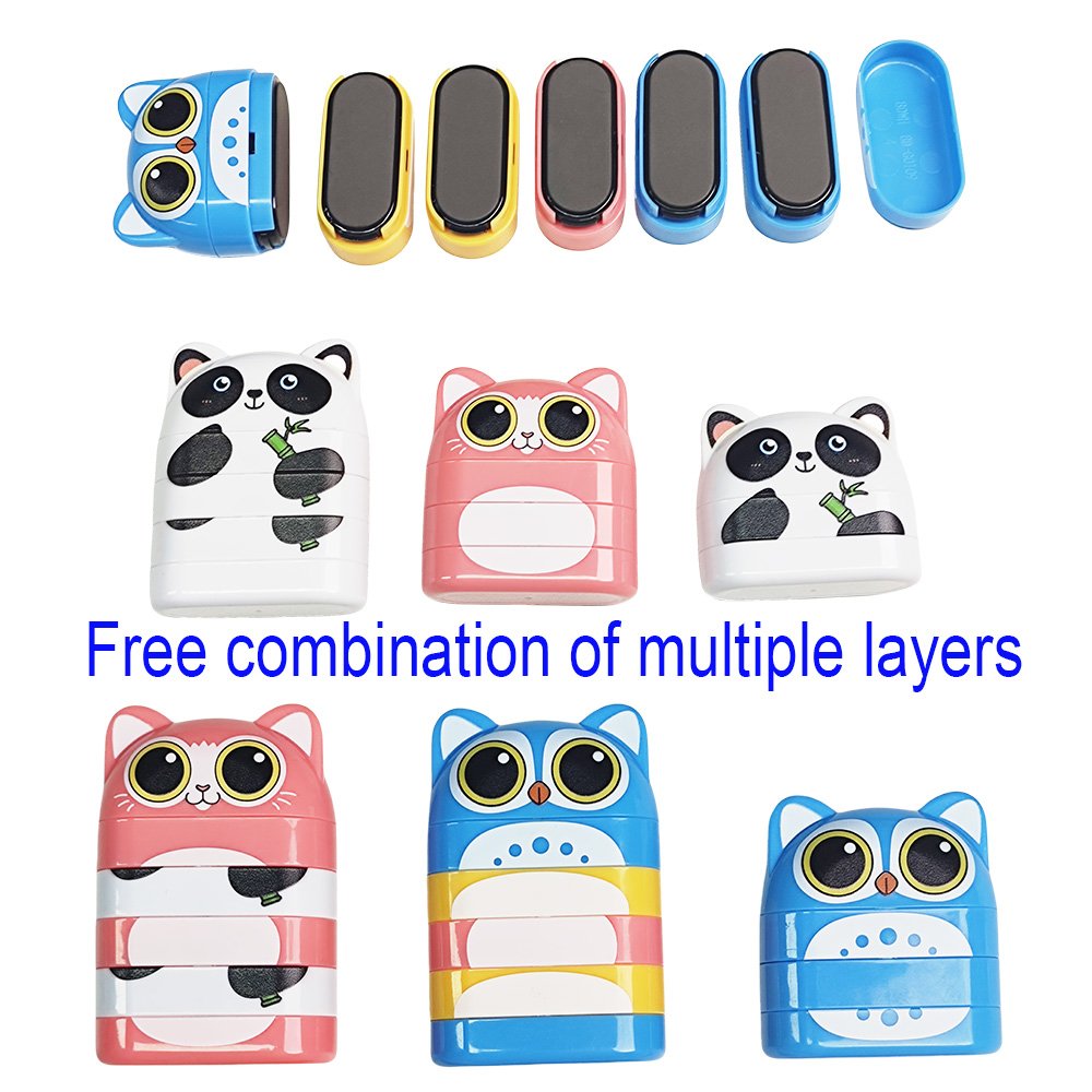 New Style 2 in 1 5 in 1 Double-sided Stamp Name Stamp For Kindergarten Clothing Stamp