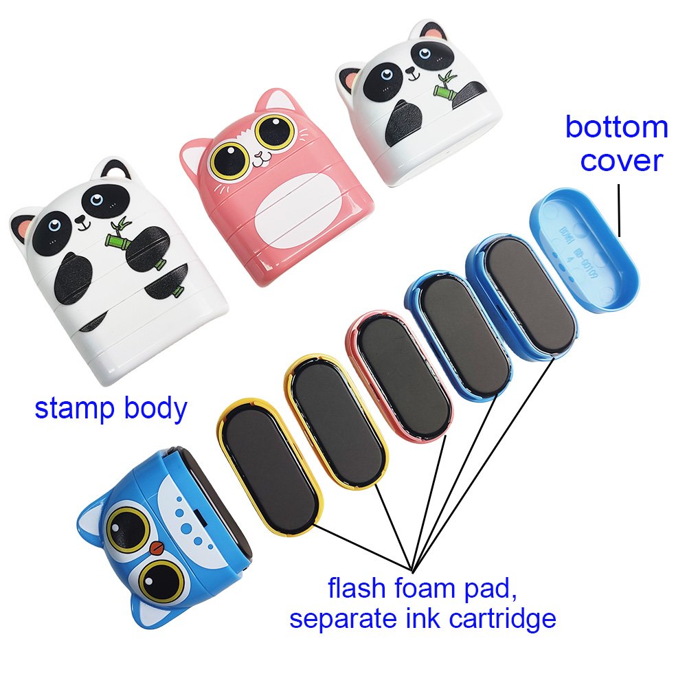 New Style 2 in 1 5 in 1 Double-sided Stamp Name Stamp For Kindergarten Clothing Stamp