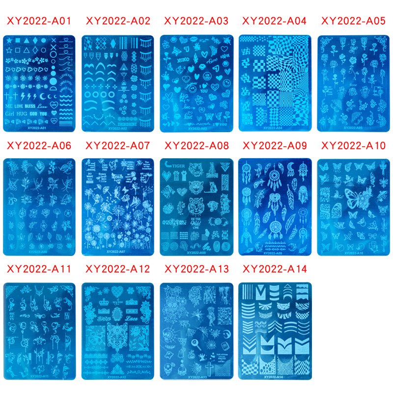OEM/ODM Stamping Temeplates Nail Art Stamping Plates 14Pcs Styles Nail Art Stamping Plates To Print Patterns