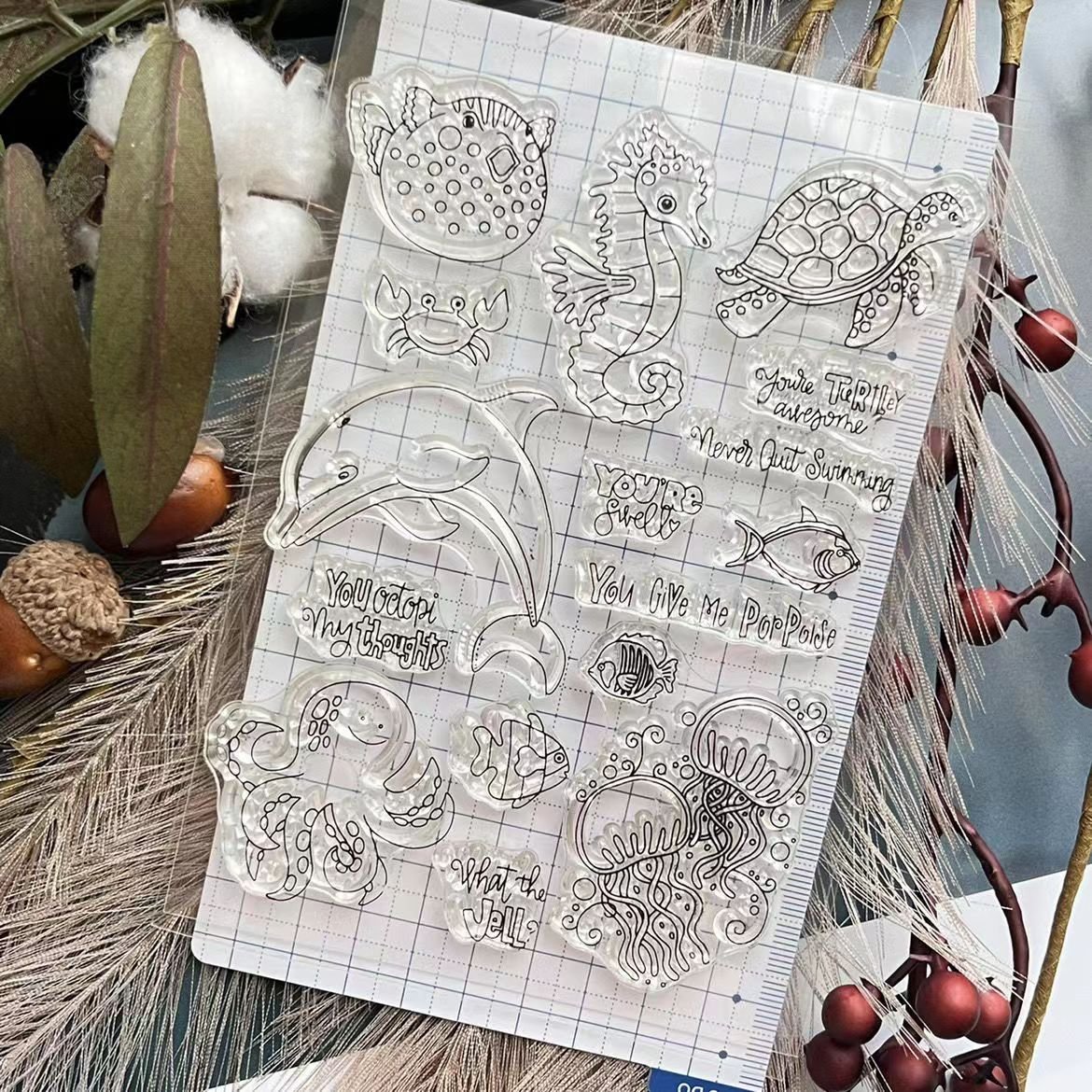 Low MOQ Custom Clear Silicone Stamp Seal Calendar Pattern Transparent Stamps for Scrapbooking Photo Album Decorative