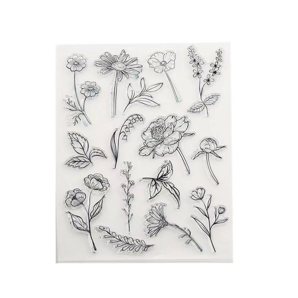 Low MOQ Custom Clear Silicone Stamp Seal Calendar Pattern Transparent Stamps for Scrapbooking Photo Album Decorative