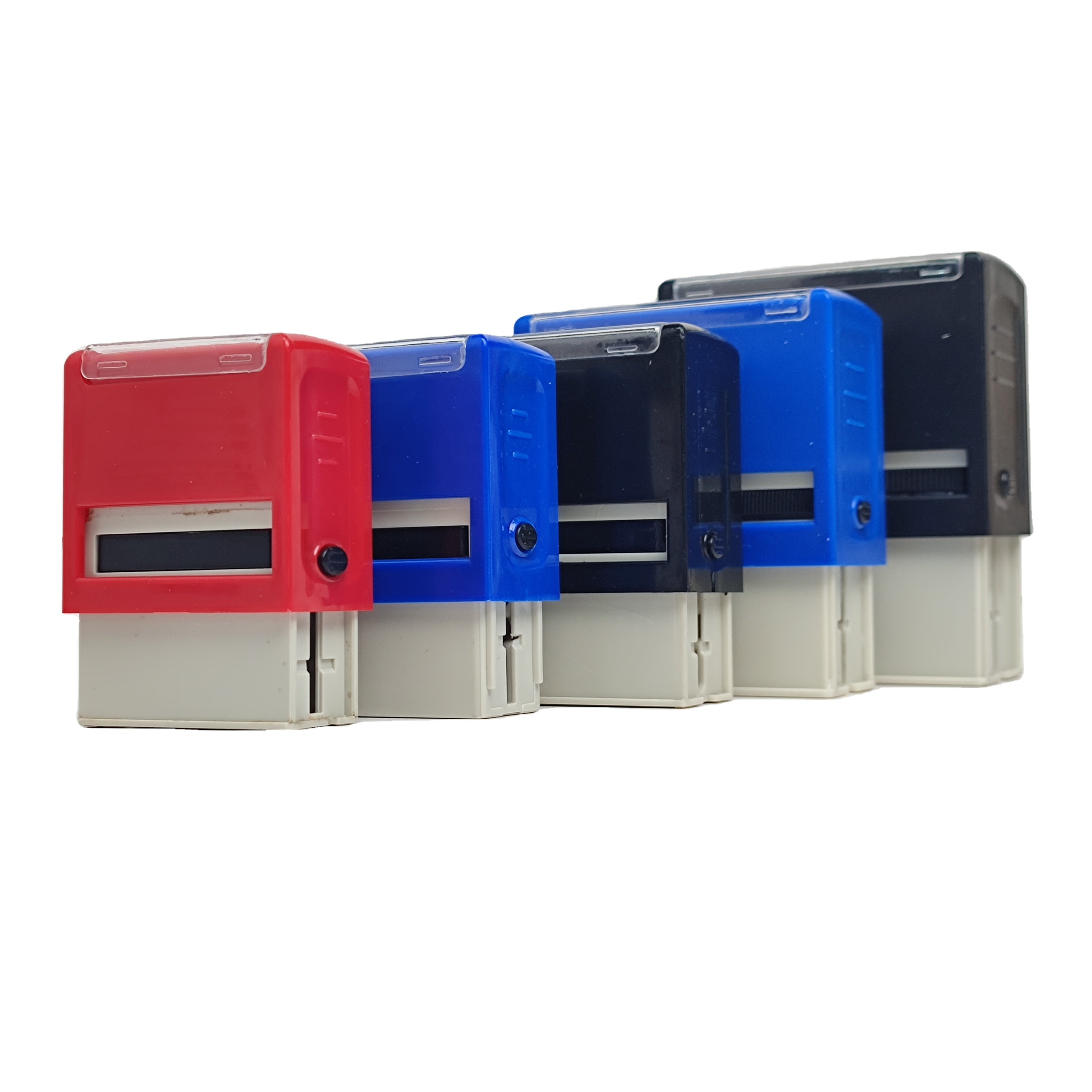 Custom Hot Sale Different Sizes Rectangular Self-inking Personalized Automatic Rubber Stamp For Office Fiscal Personal Logo