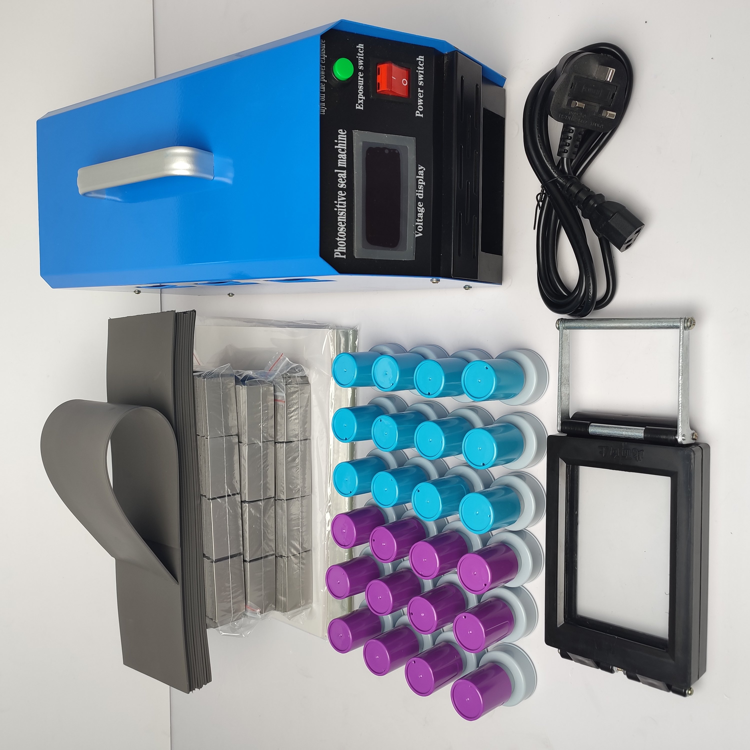 Blue Flash Stamp Seal Maker Rubber Stamp Making Machine Stamp Mak Machine