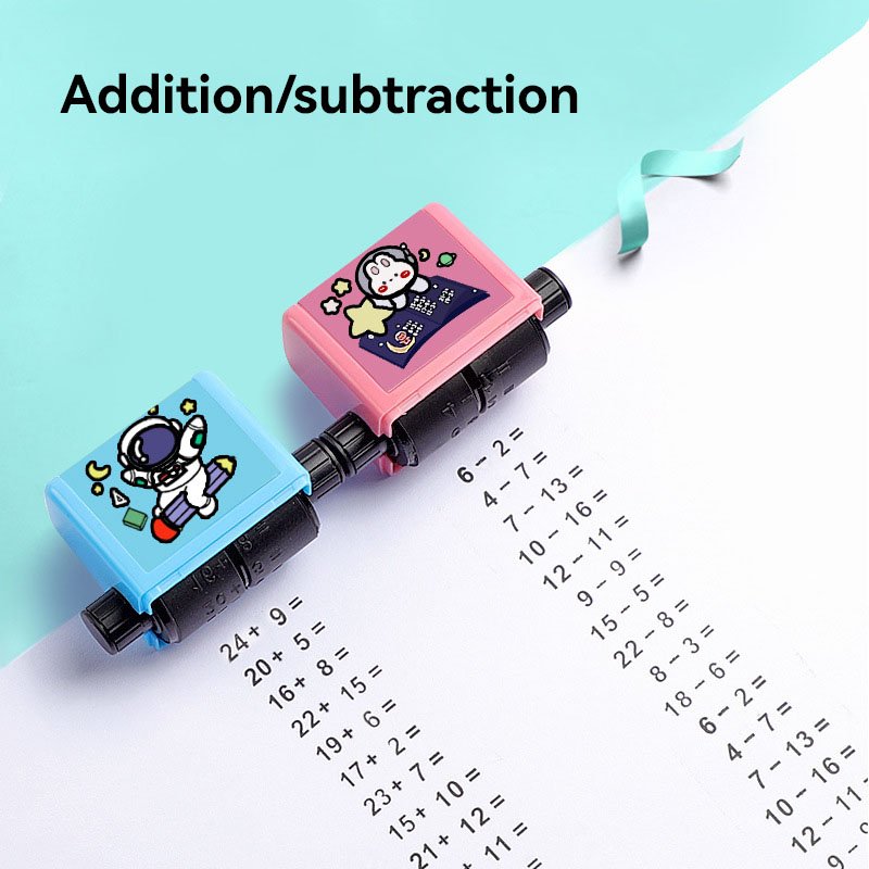 within 100 rolling stamp addition and subtraction teaching stamp for students and children