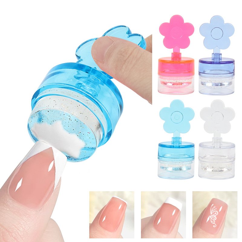 Flower Silicone Color French Nail Art Stamping Kit Everything For Manicure Plate Stamp Polish Stencil Template Seal Stamper Scra