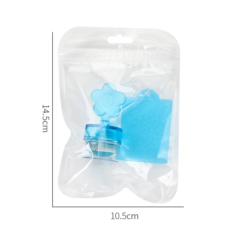 Flower Silicone Color French Nail Art Stamping Kit Everything For Manicure Plate Stamp Polish Stencil Template Seal Stamper Scra