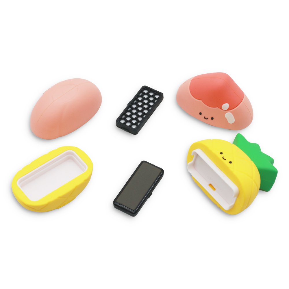 Children toy stamp food name stamp washable name flash rubber school home stamp for children clothing