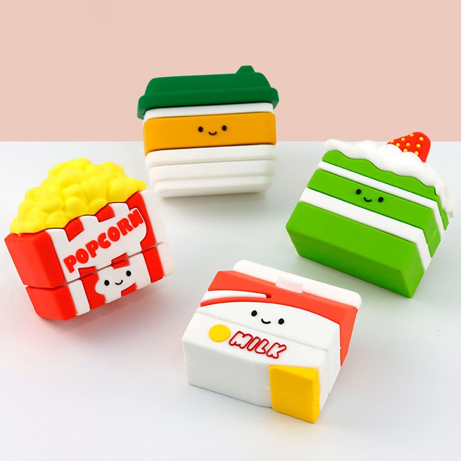 Children toy stamp food name stamp washable name flash rubber school home stamp for children clothing