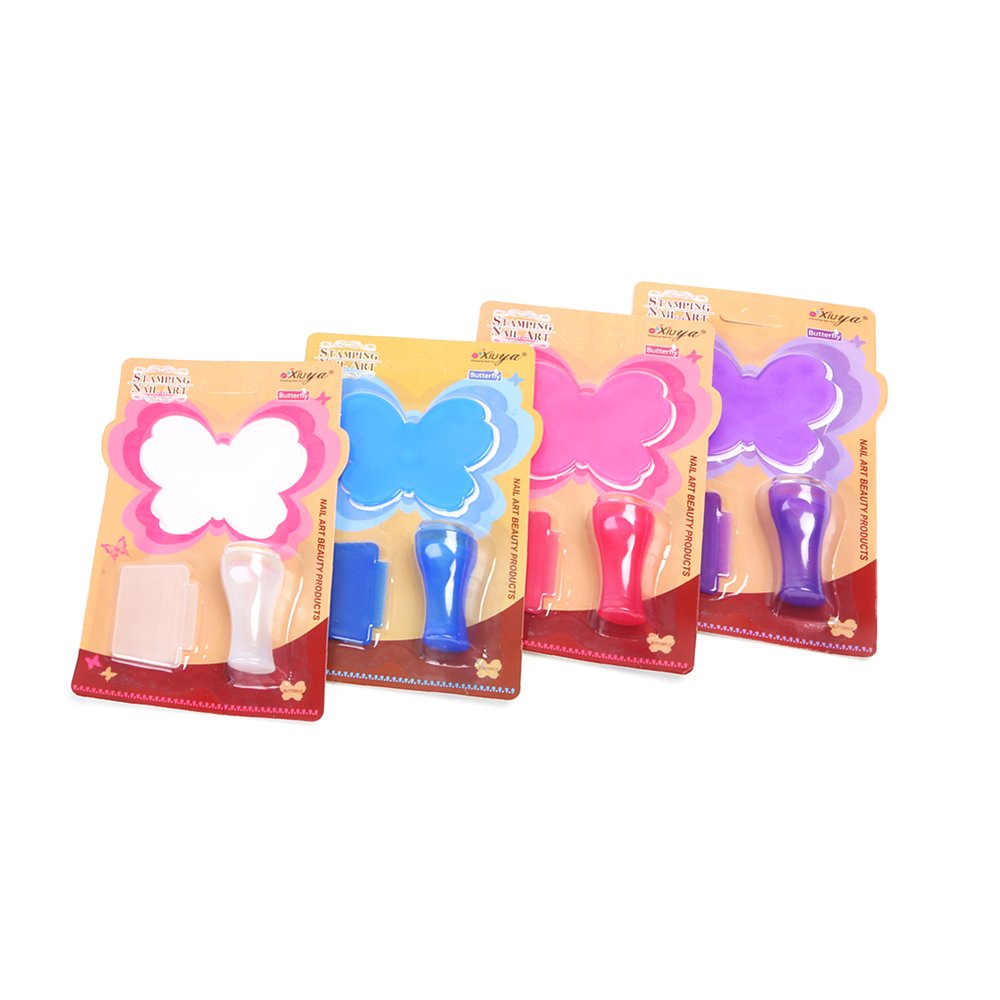 Unique Nail Art Creations Set with Plastic Printing Stamper for Breathtaking Nail Art Designs