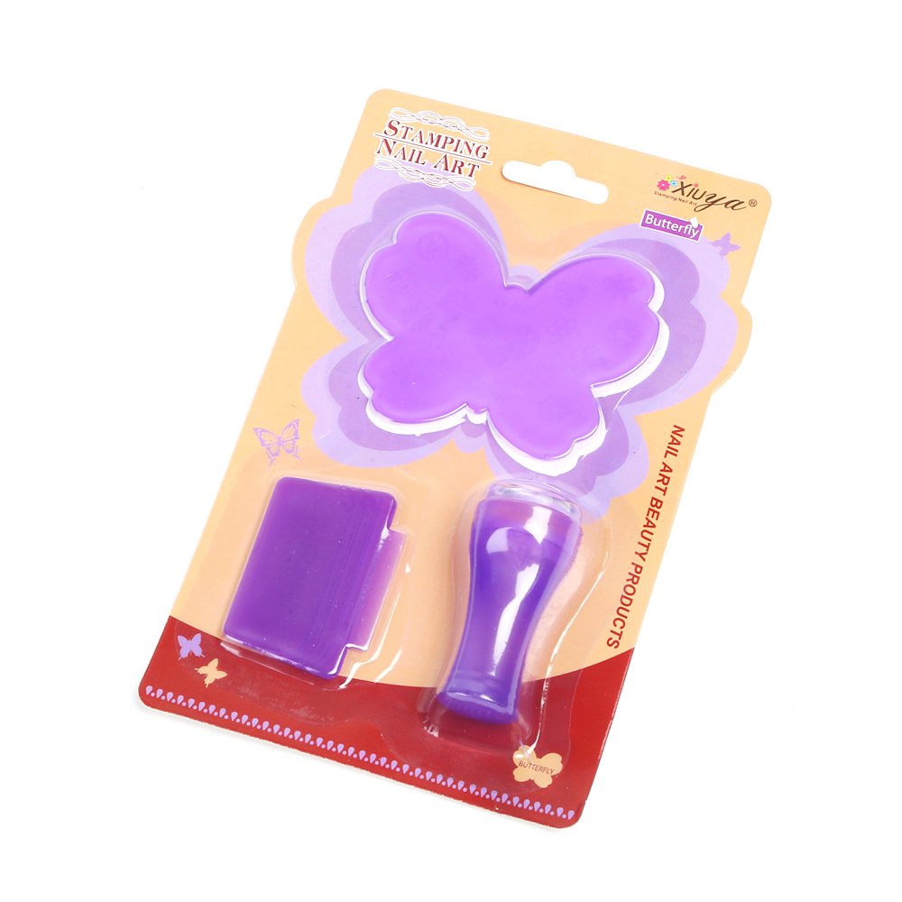 Unique Nail Art Creations Set with Plastic Printing Stamper for Breathtaking Nail Art Designs