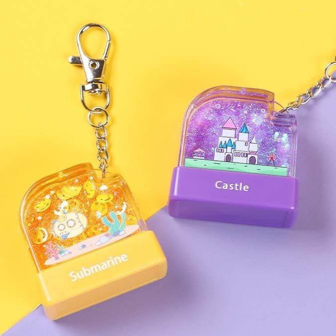 Custom Name Stamps Pre Inked Cute Animal Kids Toy Stamps for Children Clothes