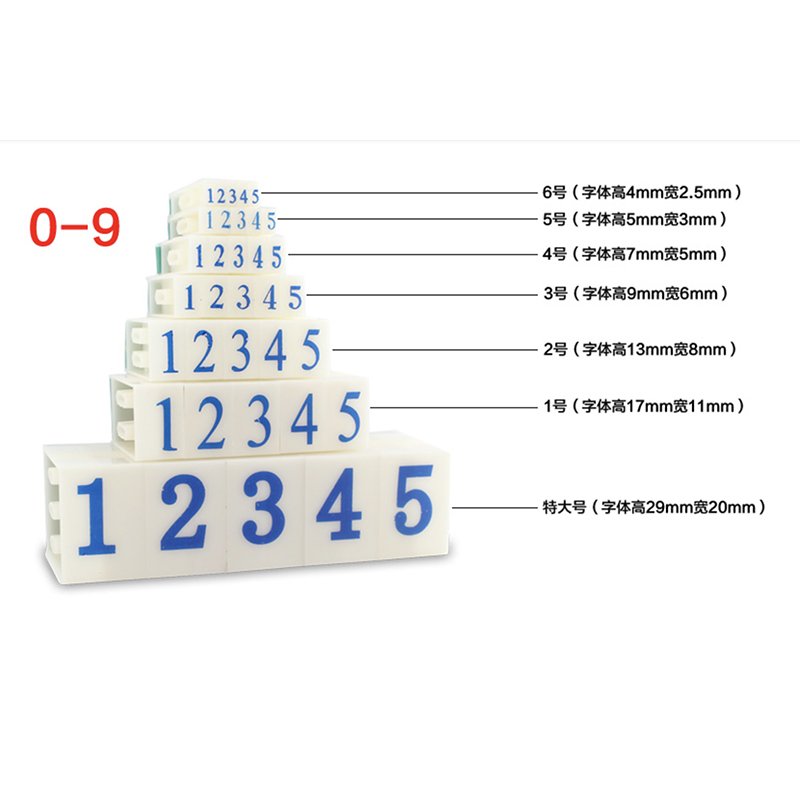Office Use ABS and Plastic Stamp for DIY Letters and Numbers Rubber Material for Durability
