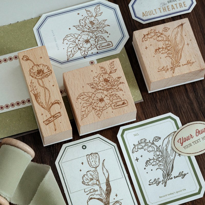 8 Pcs Combination Wooden Stamp English Short Sentence Series 8 Pieces Journal Diary Diy Wooden Stamp