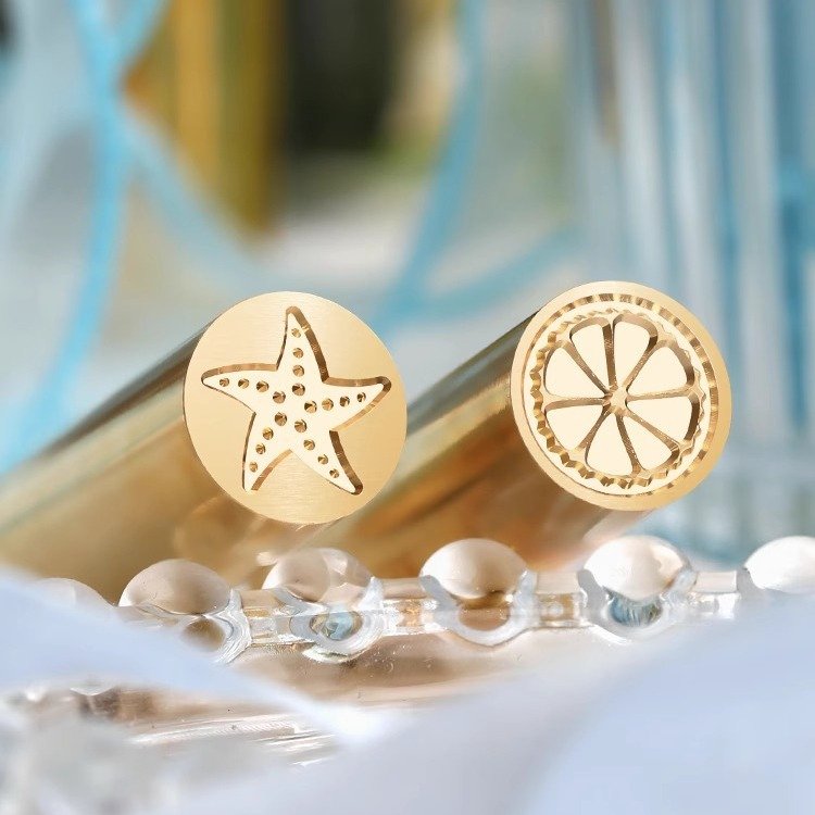 Cylindrical series Solid brass stamps, embossed seals, wax beads, metal heads, stamps, holiday gifts, manufacturers, wholesale
