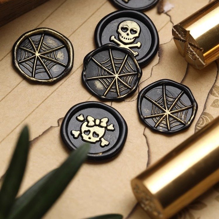 Cylindrical series Solid brass stamps, embossed seals, wax beads, metal heads, stamps, holiday gifts, manufacturers, wholesale