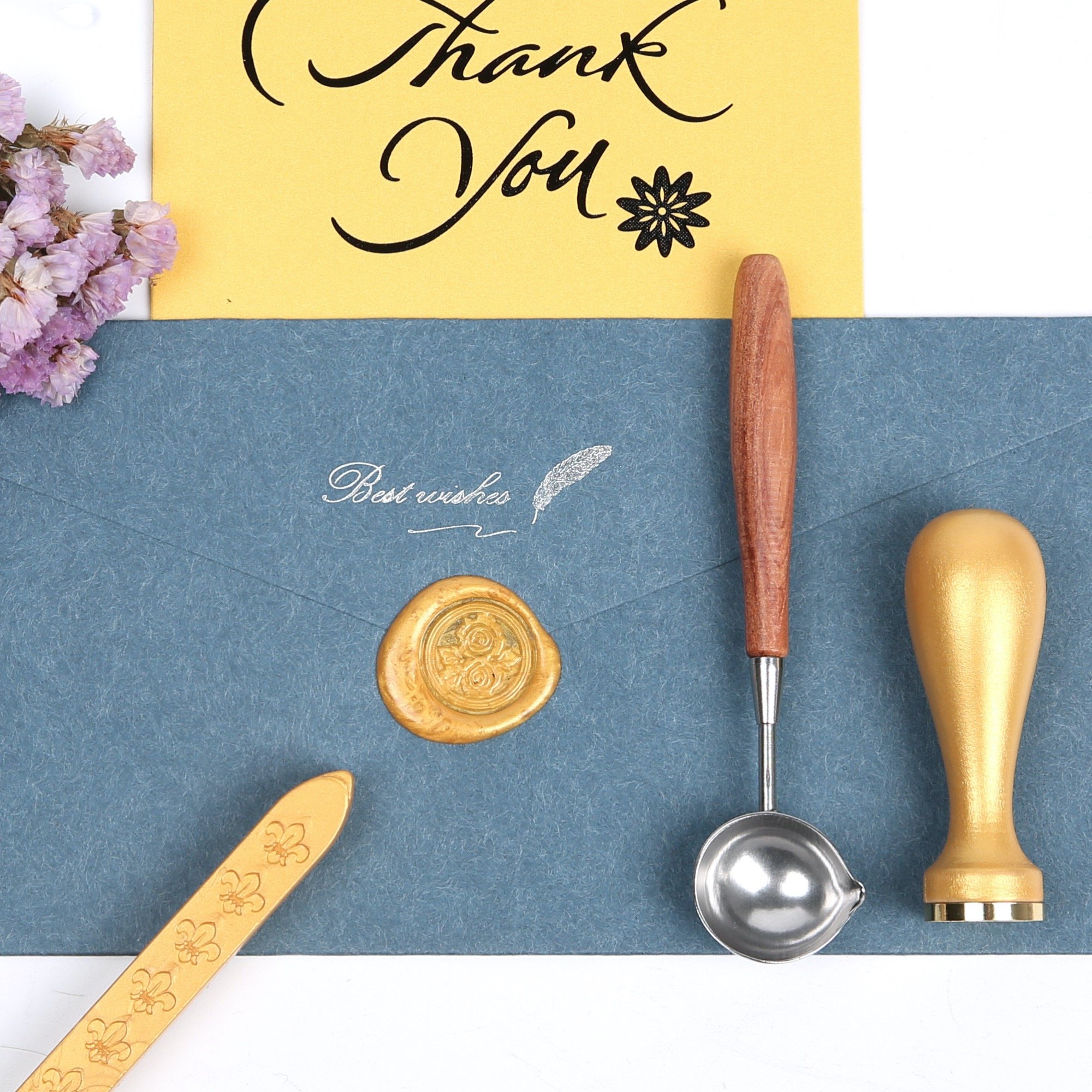 Vintage Wax Seal Stamp Custom Engraved Brass Head Perfect For DIY Envelop Wedding