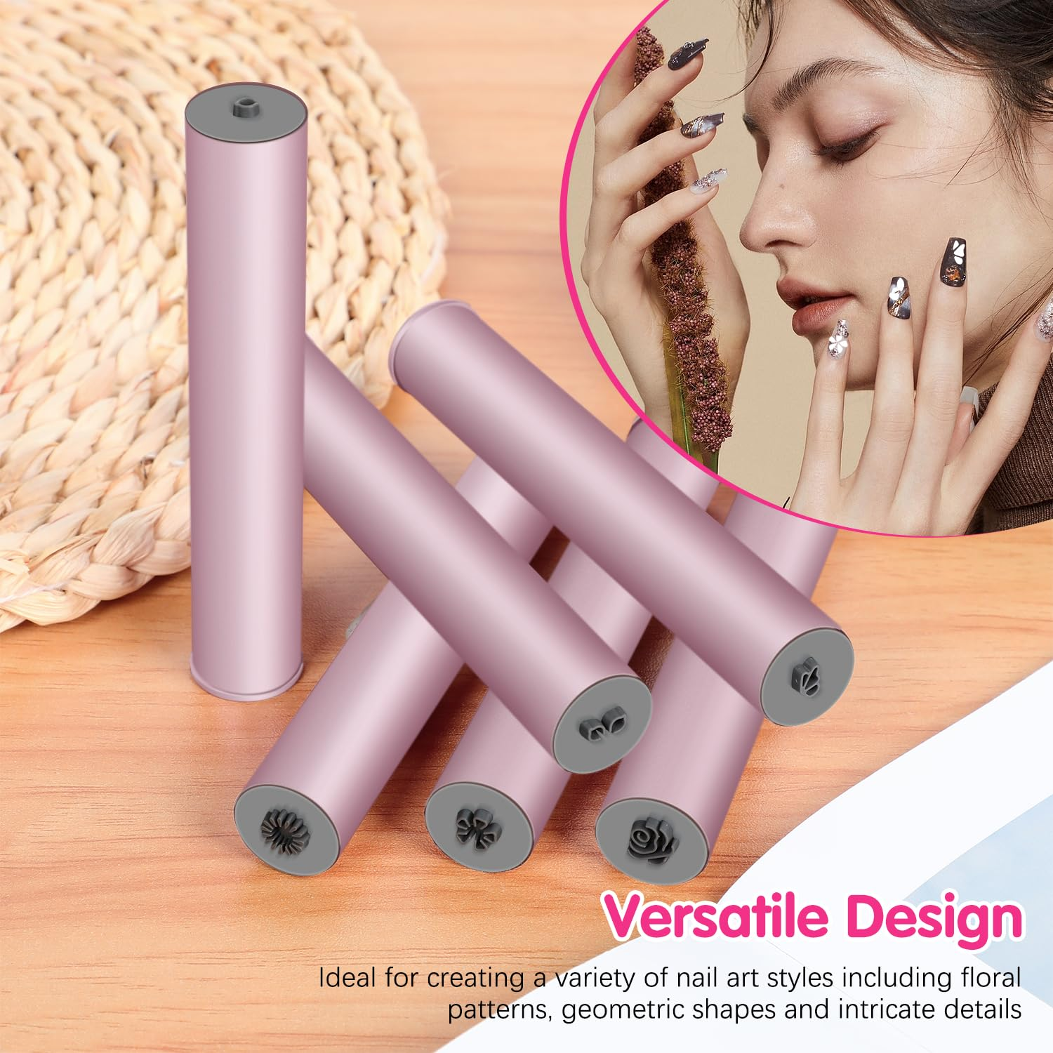 New Style Handmade Nail flowers Stamps Easy To Elevate Your Nail Art With Nail Tools Art Stamp Pen Set